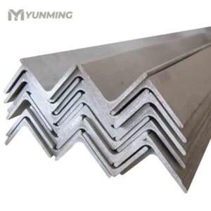 Stainless steel angle bars stacked in a neat pile, showcasing their precise dimensions and strong material quality.