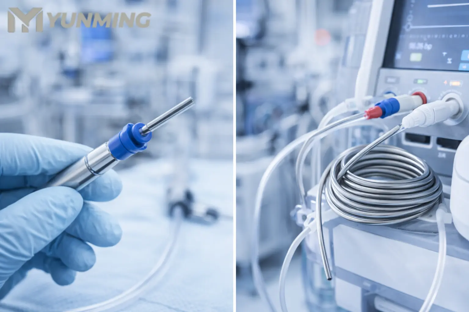 Tubos capilares de acero inoxidable utilizados en equipos médicos y sistemas de control de fluidos