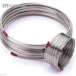 Stainless steel coil tubing roll with red end caps