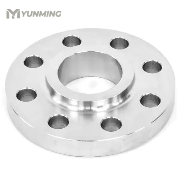 Stainless steel slip on flange (SO flange) with precision-drilled bolt holes and smooth machined surface