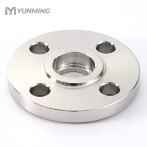 Stainless steel socket weld flange (SW) with smooth bore and CNC-machined surface