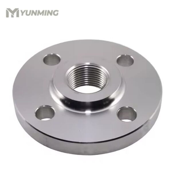 Stainless steel threaded flange (TF type) with internal NPT thread and CNC-machined surface