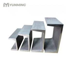 U-shaped stainless steel channel bars in different sizes