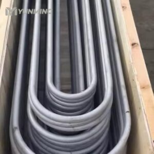 U bend stainless steel tubes in horizontal crate packaging