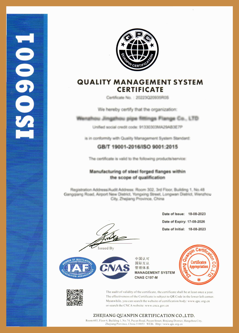 ISO 9001 Certification (Factory 2) ISO 9001 Certification (Factory 2)