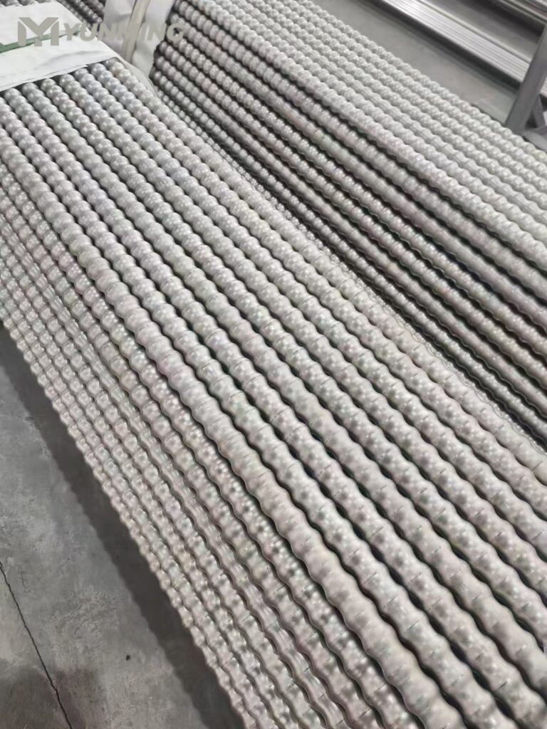 twisted stainless steel tubes in factory production for decorative applications