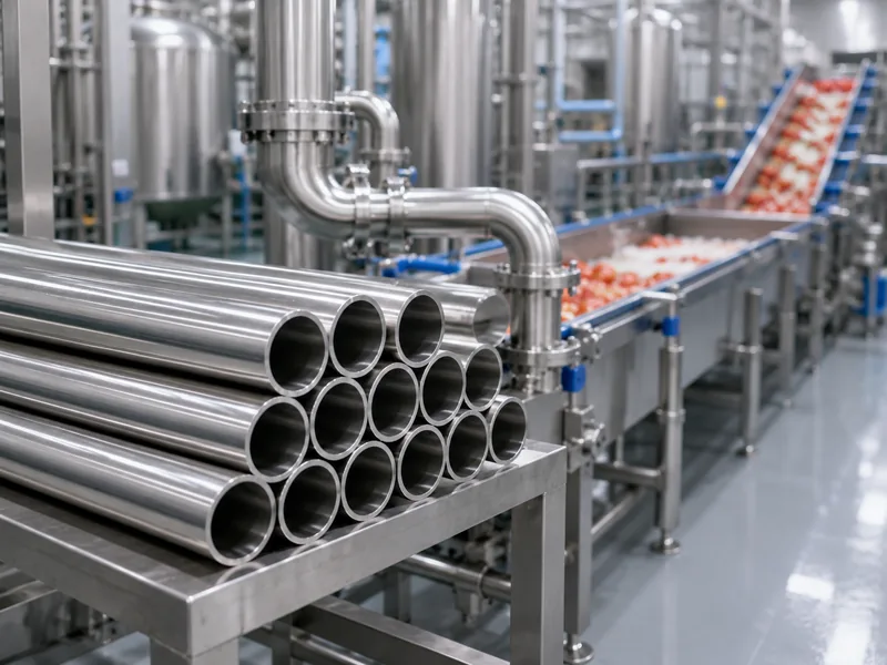 Food-grade stainless steel tubes for food processing equipment, sanitary pipelines, dairy production, beverage systems, and hygienic processing applications.