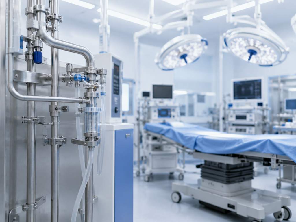 Precision stainless steel tubes for medical equipment, laboratory systems, pharmaceutical processing, and hygienic healthcare applications.