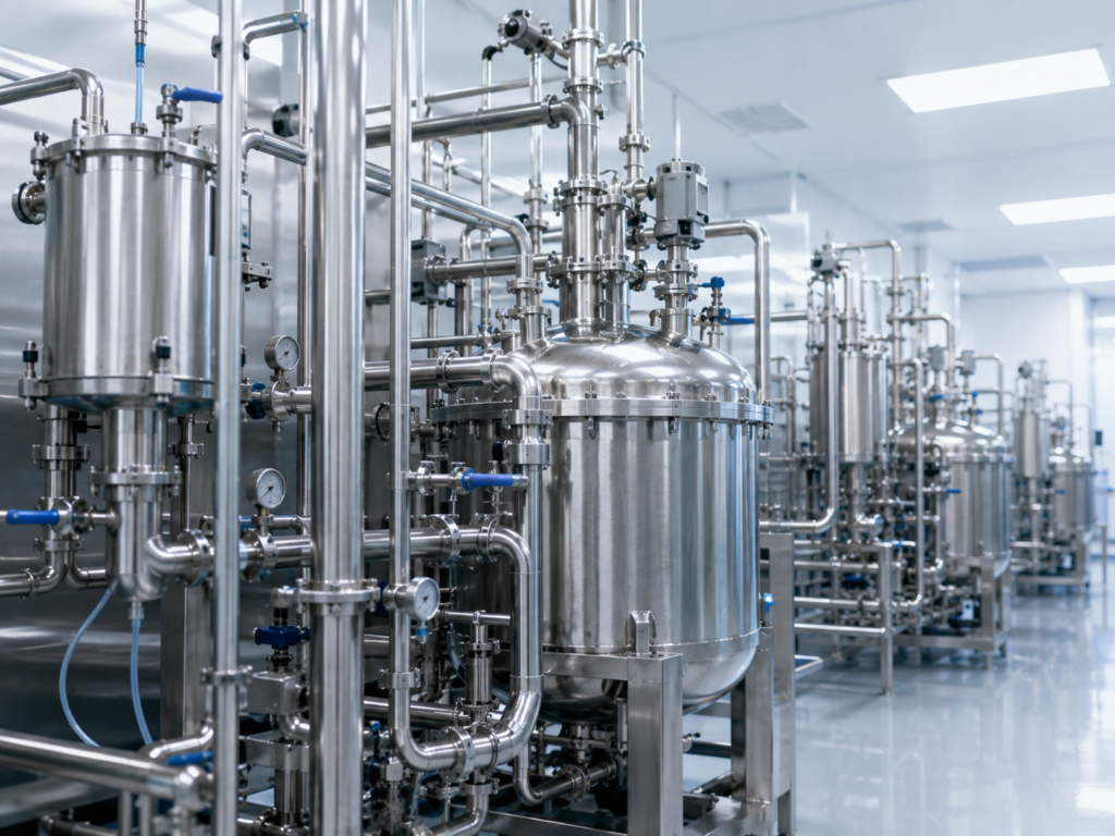 Hygienic stainless steel tubes and process piping for pharmaceutical manufacturing, cleanroom production, biopharmaceutical equipment, and sterile processing systems.